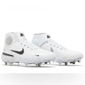 NEW Nike Alpha Huarache Elite 3 Mid Baseball Cleats White Black size 9 Womens